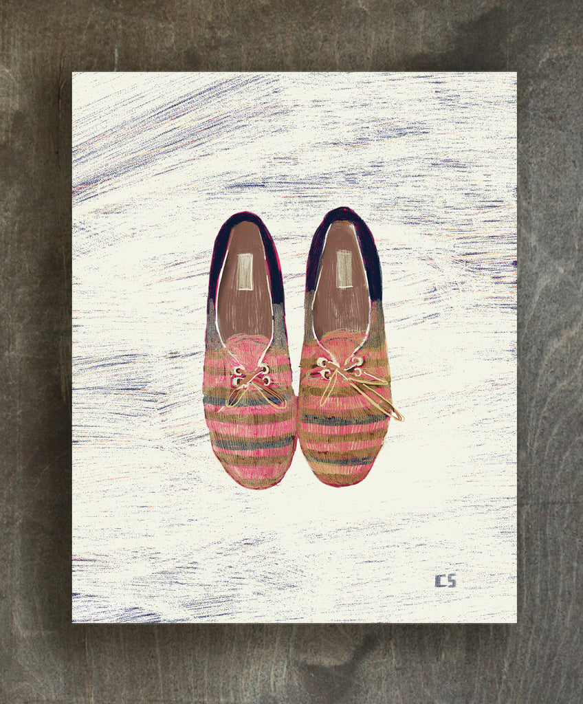 Summer shoes art print - Ferme à Papier

