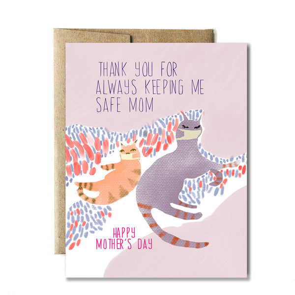 Safe kitten mother's day card