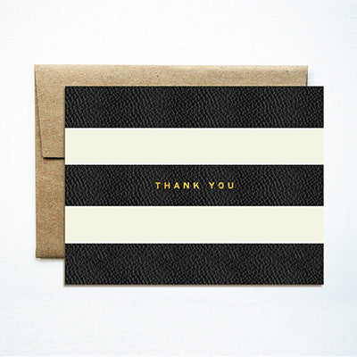 Foil stripes thank you card - Ferme à Papier
