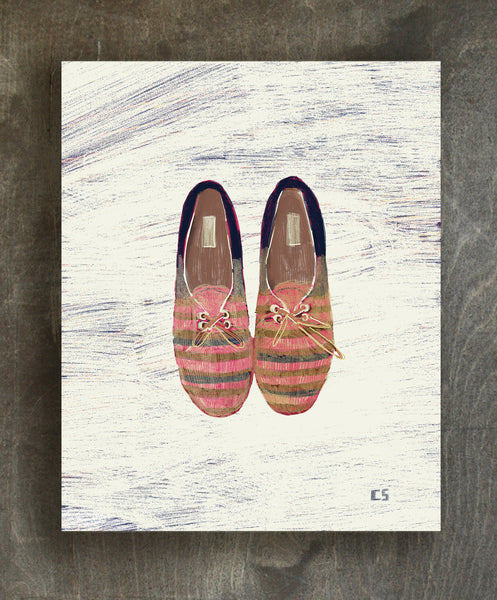 Summer shoes art print - Ferme à Papier
