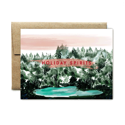 Spirit lake holidays card