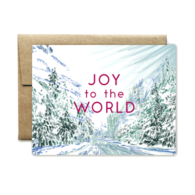 Joy to the world landscape card