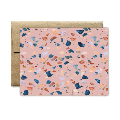 Pink terrazzo card