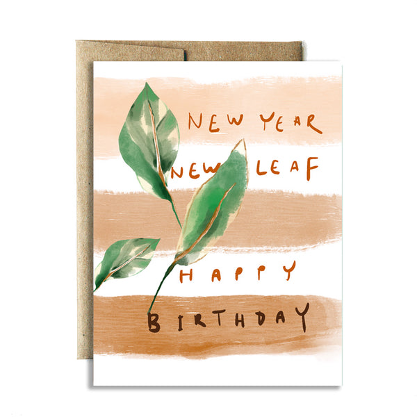 New leaf birthday card