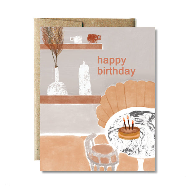 Neutral room birthday card