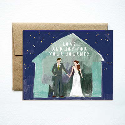Barn couple wedding card - Ferme à Papier
