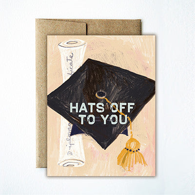Graduation hat card - Ferme à Papier
