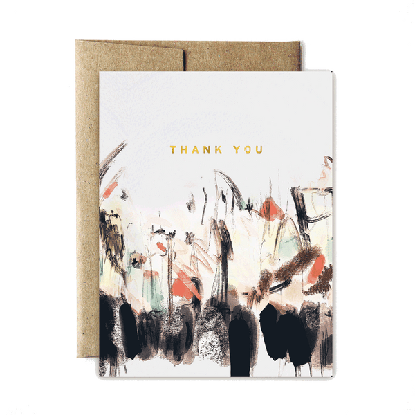 Foil abstract sunset thank you set